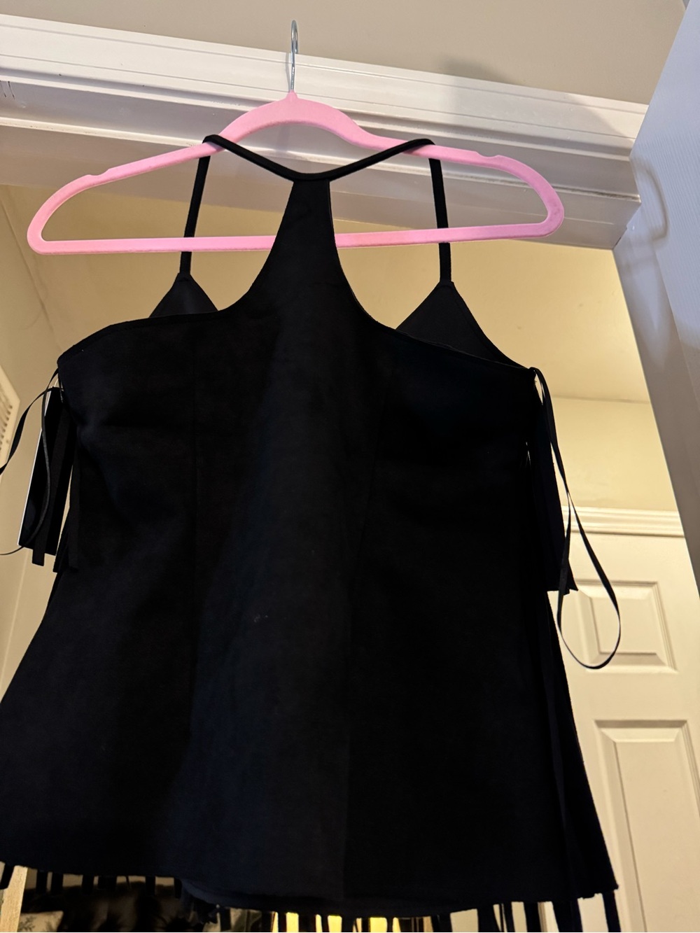 Moa Moa Black Layered Fringe Camisole - Picture 6 of 6
